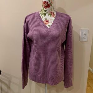 A New Day Purple Sparkle Sweater Sz M